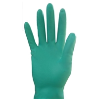 丁腈耐油防化学品手套绿色丁腈手套耐酸碱手套