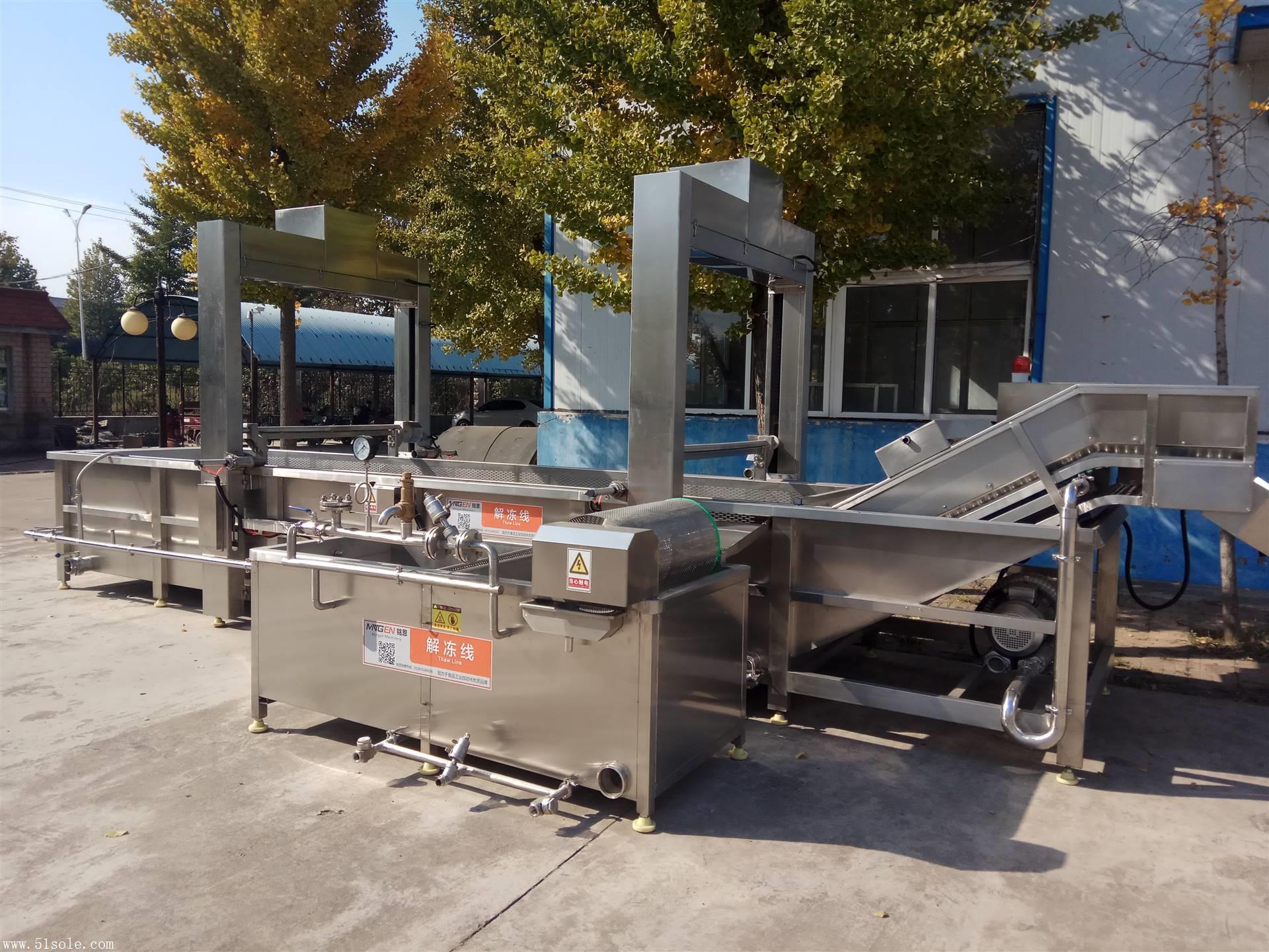 小型海鲜解冻设备 冷冻鸡爪快速解冻流水线 鸭脖解冻机设备