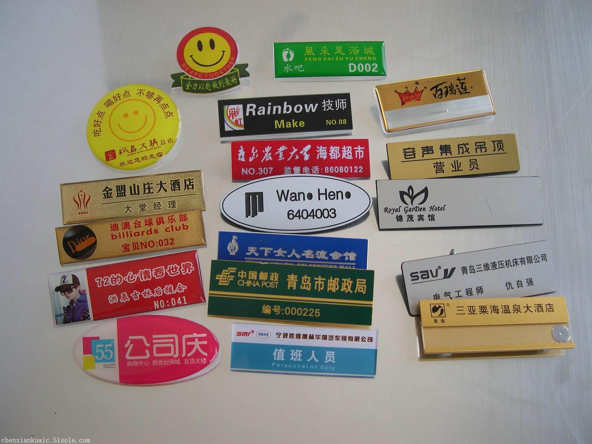 专业单位人名胸牌定制