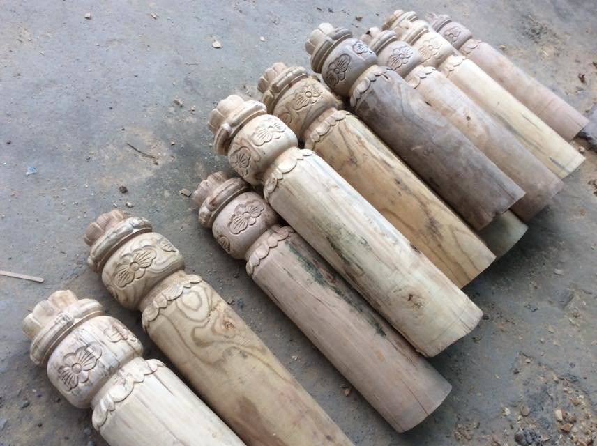 古代垂莲柱 实木垂莲柱垂花柱垂花门 中式实木木雕吊瓜房梁垂瓜