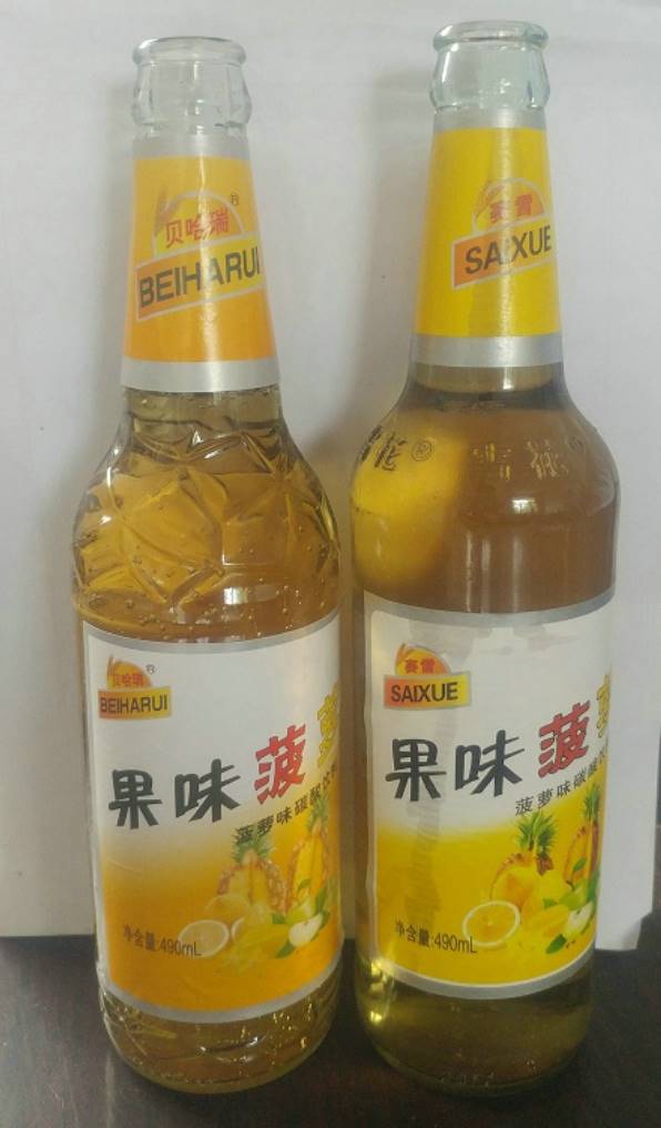 含果脯糖浆贝哈瑞啤酒320ml箱装菠萝果味新品上市价格美丽