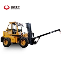 水泥管厂用四驱越野叉车大轮胎不打滑山西