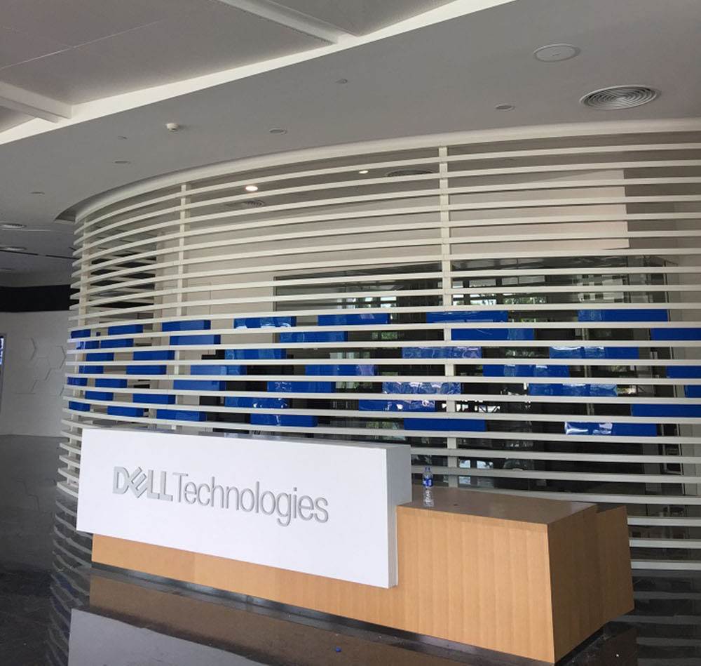 定制背景logo墙装饰 弧形铝方通 弧形铝方管 弧形铝格栅