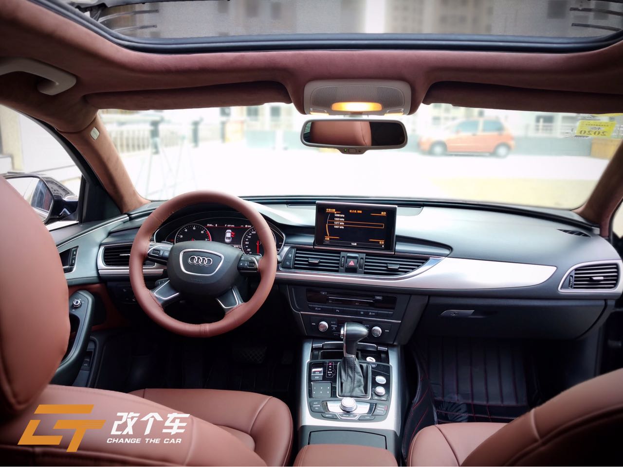 西安奥迪a4a6内饰改装升级真皮座椅包覆