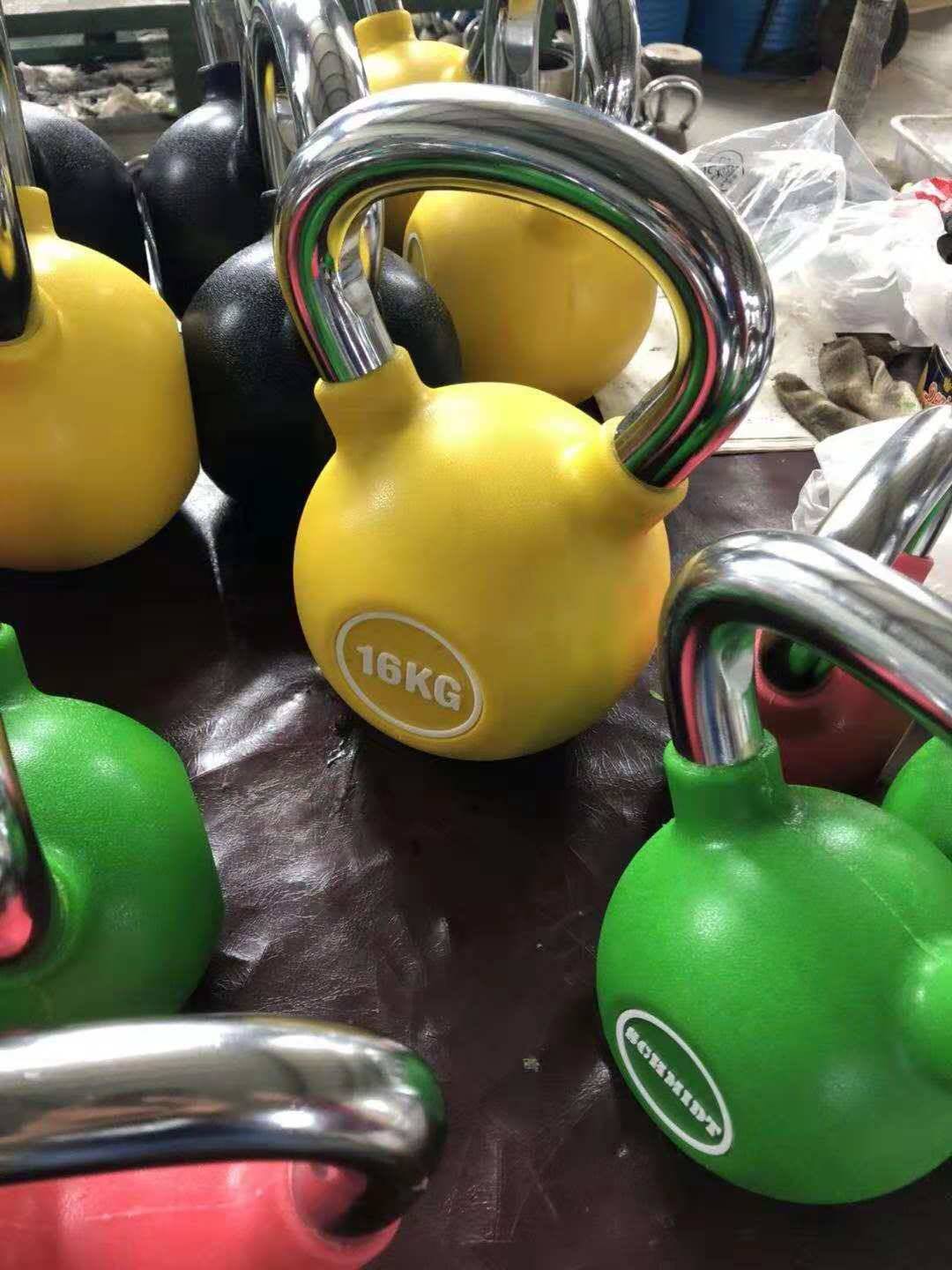 彩色塑壶铃,家用,商用,健身房,工作室专用