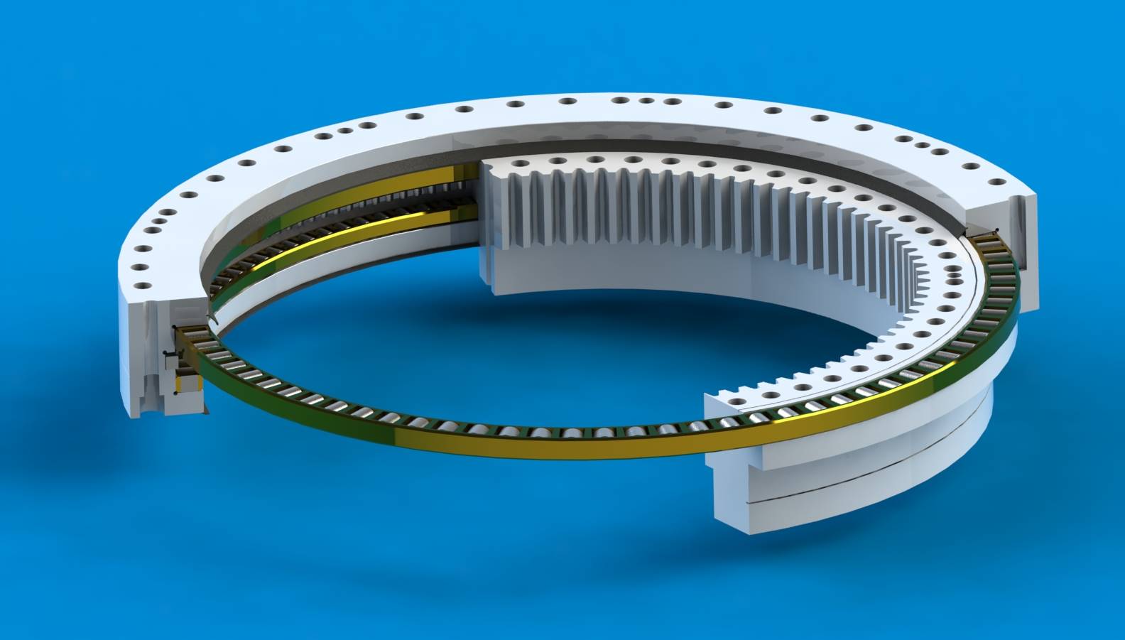 三排圆柱滚子回转支承192504500990411502回转支撑