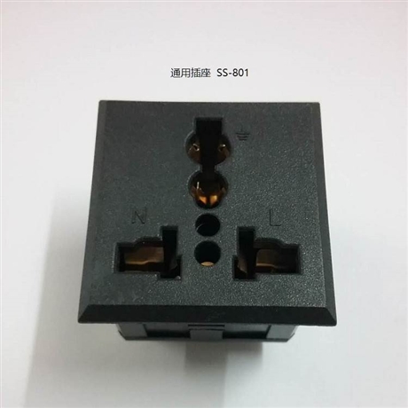 厂家供应万用插座SS-801电器AC电源输出万用IEC电源插座