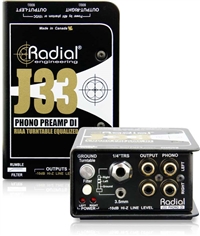 Radial J33 胶木电唱机降噪DI直插盒批发零售 隔离变压器 消除接