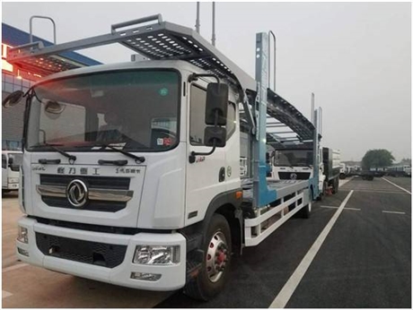 汽车配件 其他汽摩分类 平板运输车 甘肃东风前四后八挖机平板拖车