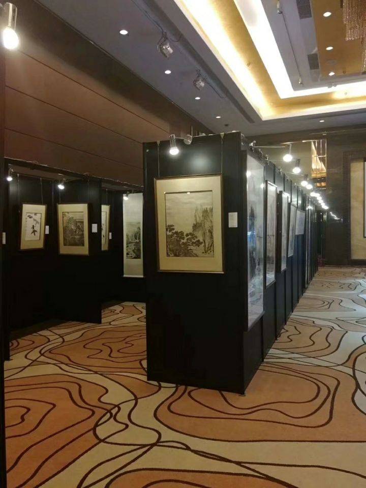 北京移动书画展展板 艺术展墙租赁 挂画作品墙布置
