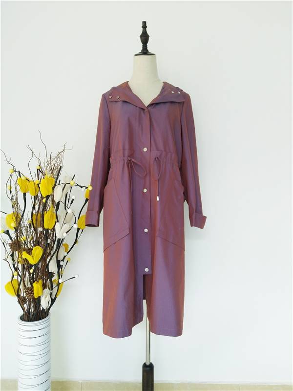 19春装娅格国际大码女装风衣外套