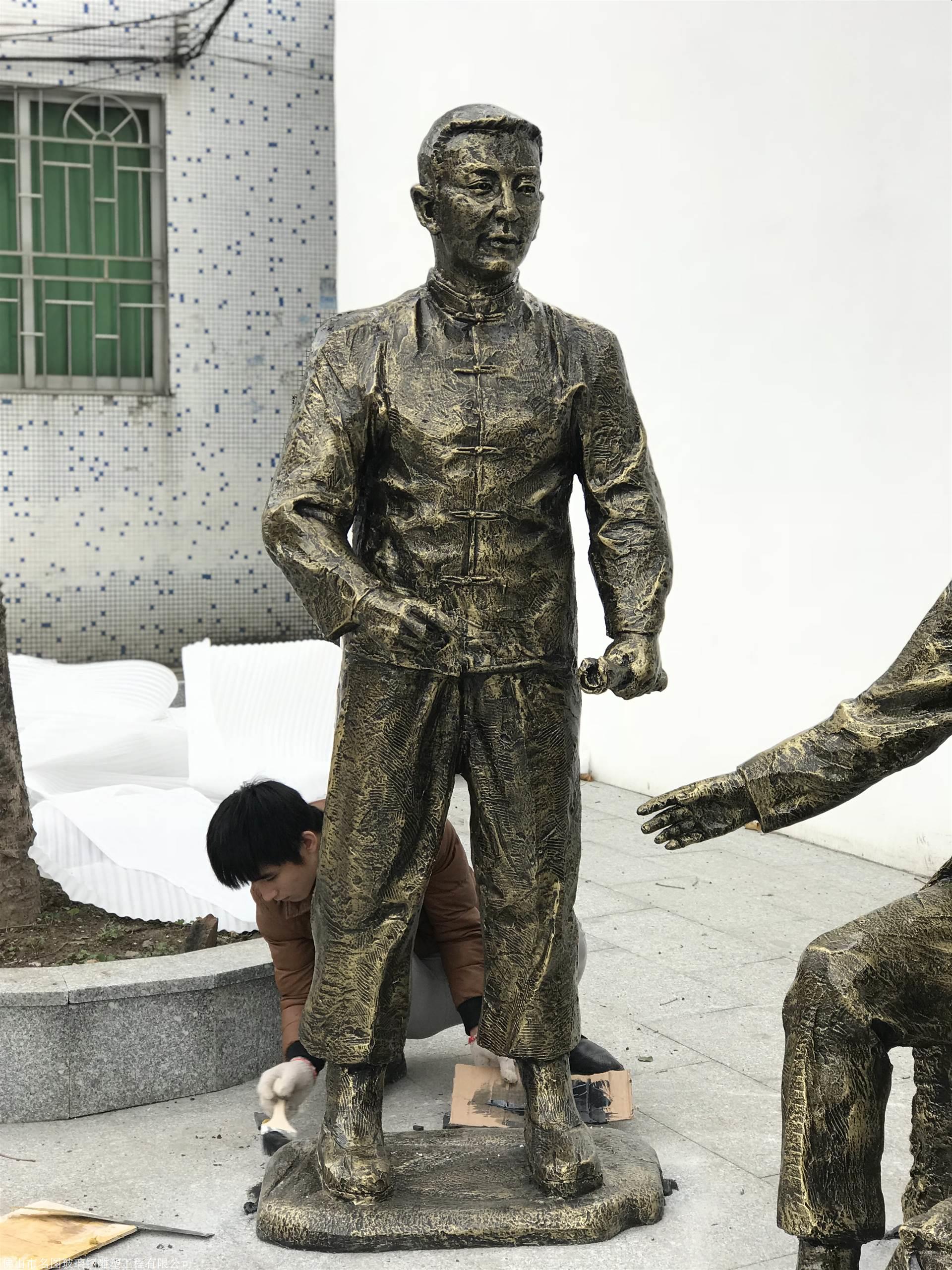 古代人物玻璃钢雕塑学校名人像雕塑