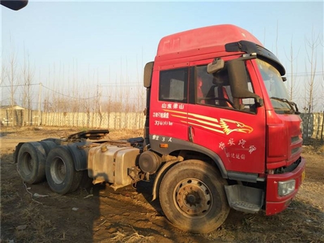 二手奥龙牵引车二拖三拖头平板高底板苍栏半挂车