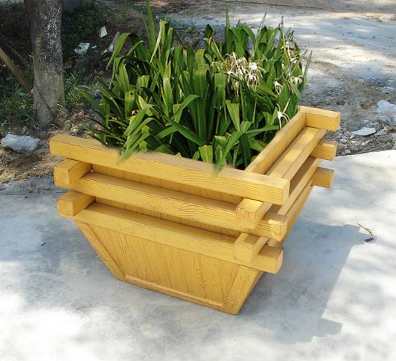 防腐实木花箱 中式庭院木箱植物种植 花箱厂家