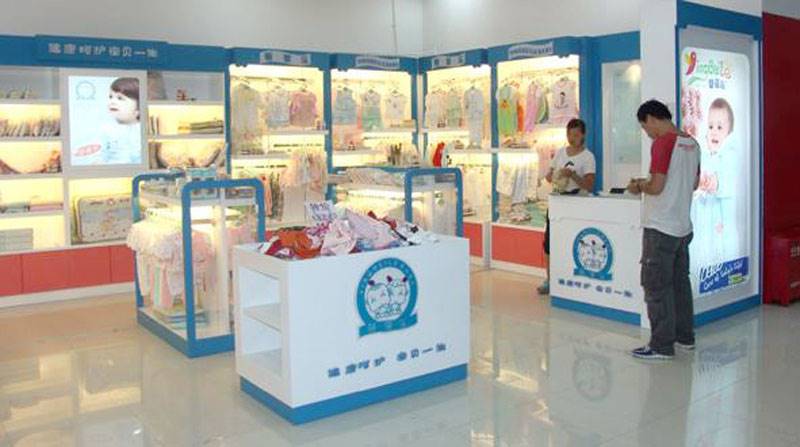 成都孕婴店烤漆柜台定制工厂