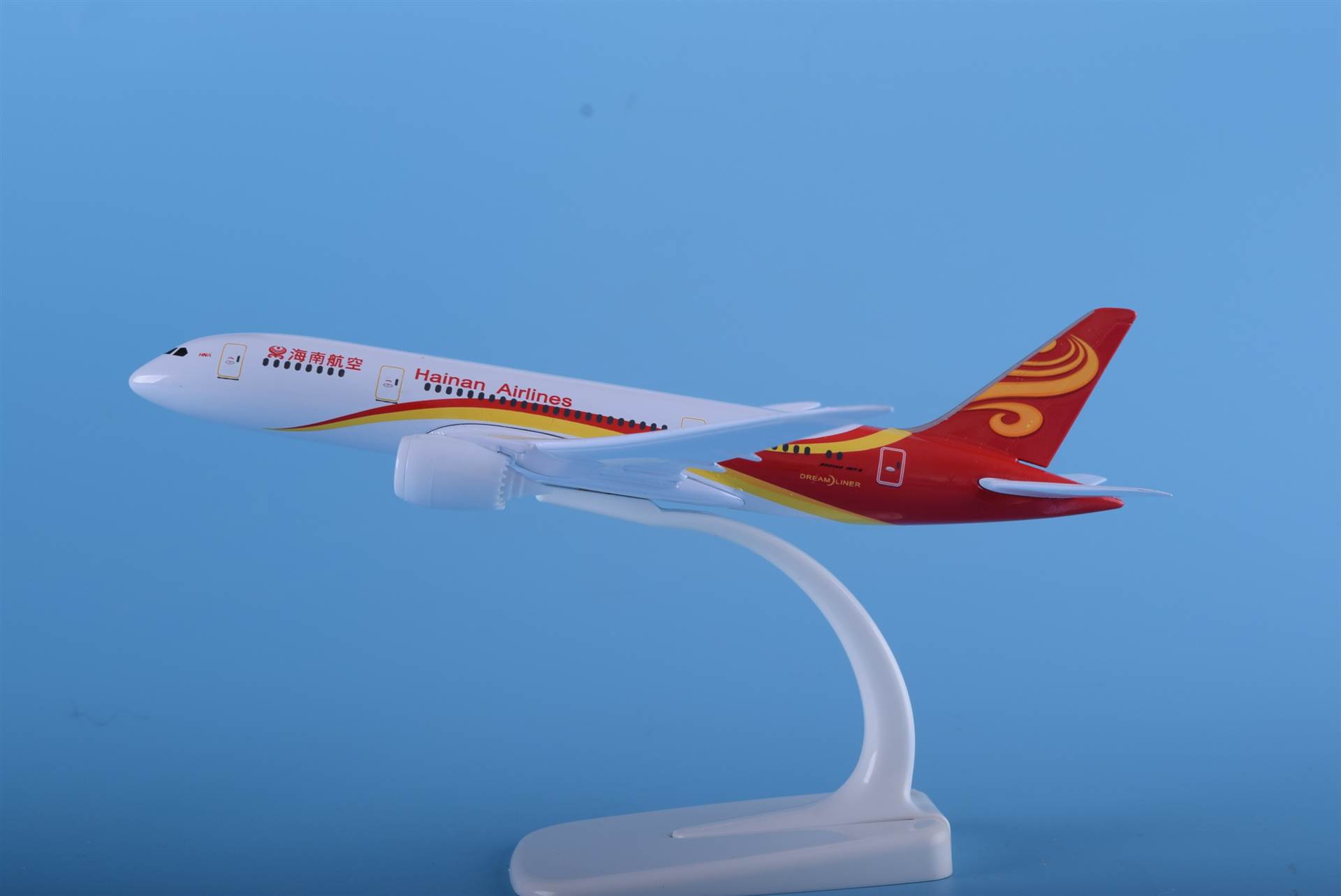 飞机模型波音787海南航空20厘米塑料底座可印字可定做彩盒航模