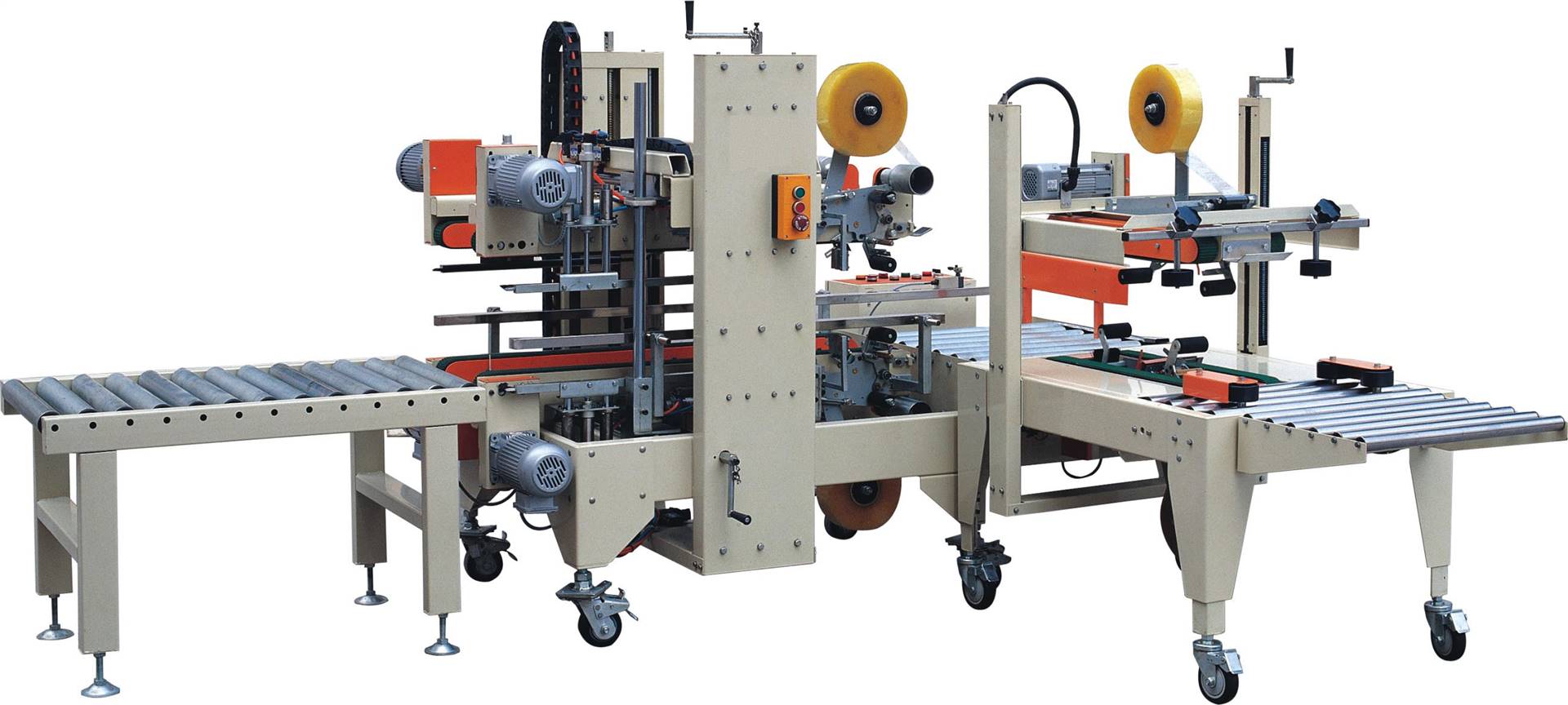 跋涉智能角边封箱机 电商小型h形封箱机 邮政纸箱自动工字型封箱