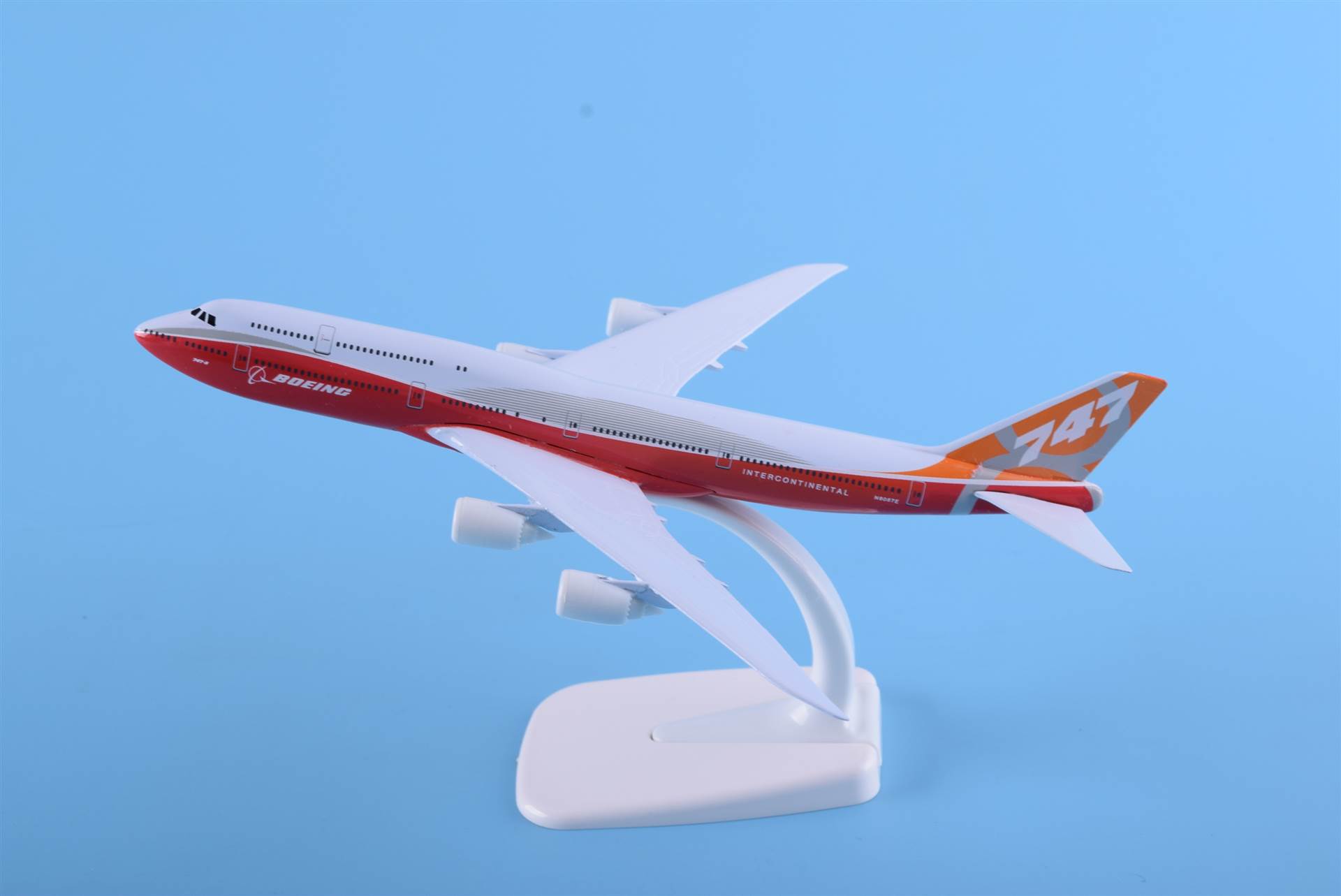 飞机模型波音b747-8原型机图案涂装可改可定做航空模型小商品合金