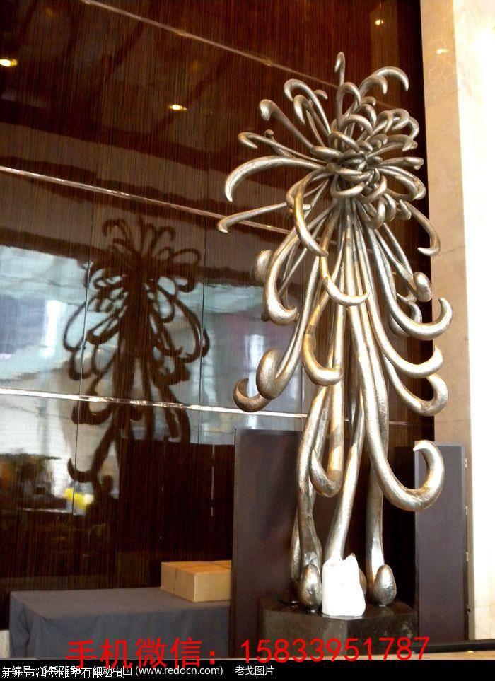 大型菊花不锈钢景观雕塑