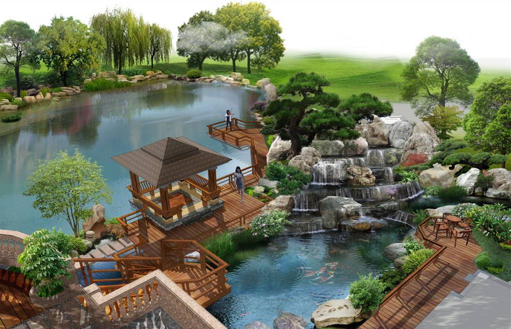 衡阳假山鱼池设计 庭院鱼池预算要多少