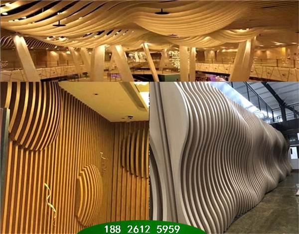 售楼部形象墙弧形铝方通造型铝方通定制