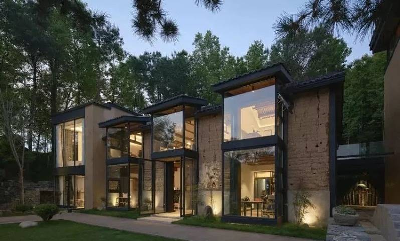 浙江仿古墙面,民宿夯土墙做法