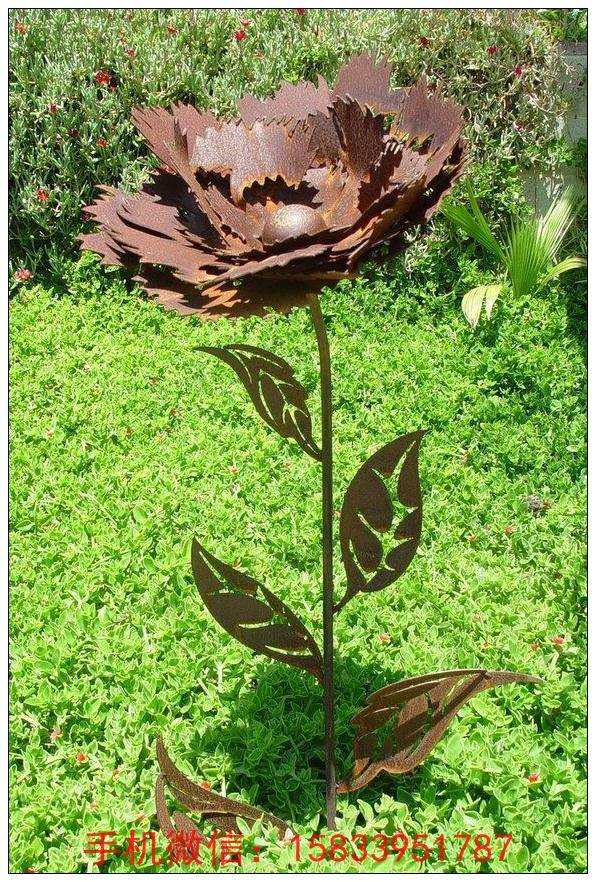 不锈钢牡丹花雕塑公园仿真花朵雕塑景观不锈钢雕塑