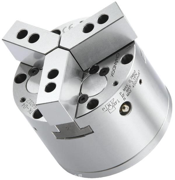 台湾千岛卡盘tk06三爪超精密气压夹头