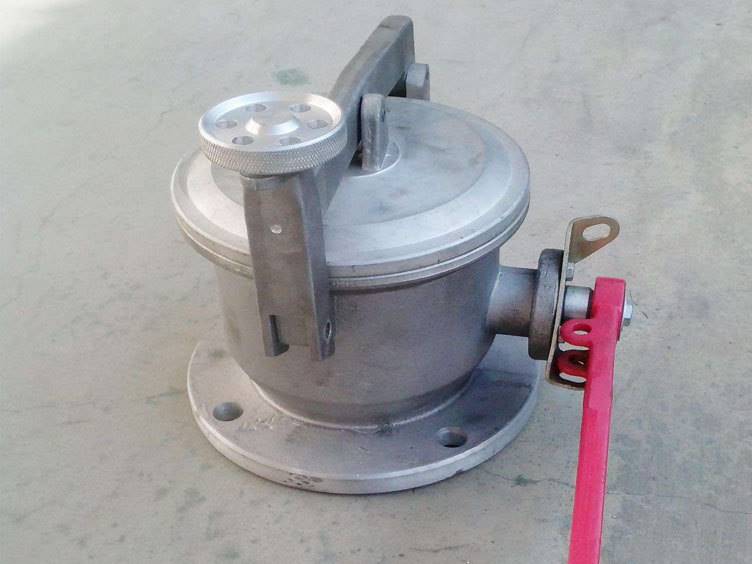 铝合金量油孔带阀 防盗双密封量油孔 旋转式带锁量油器