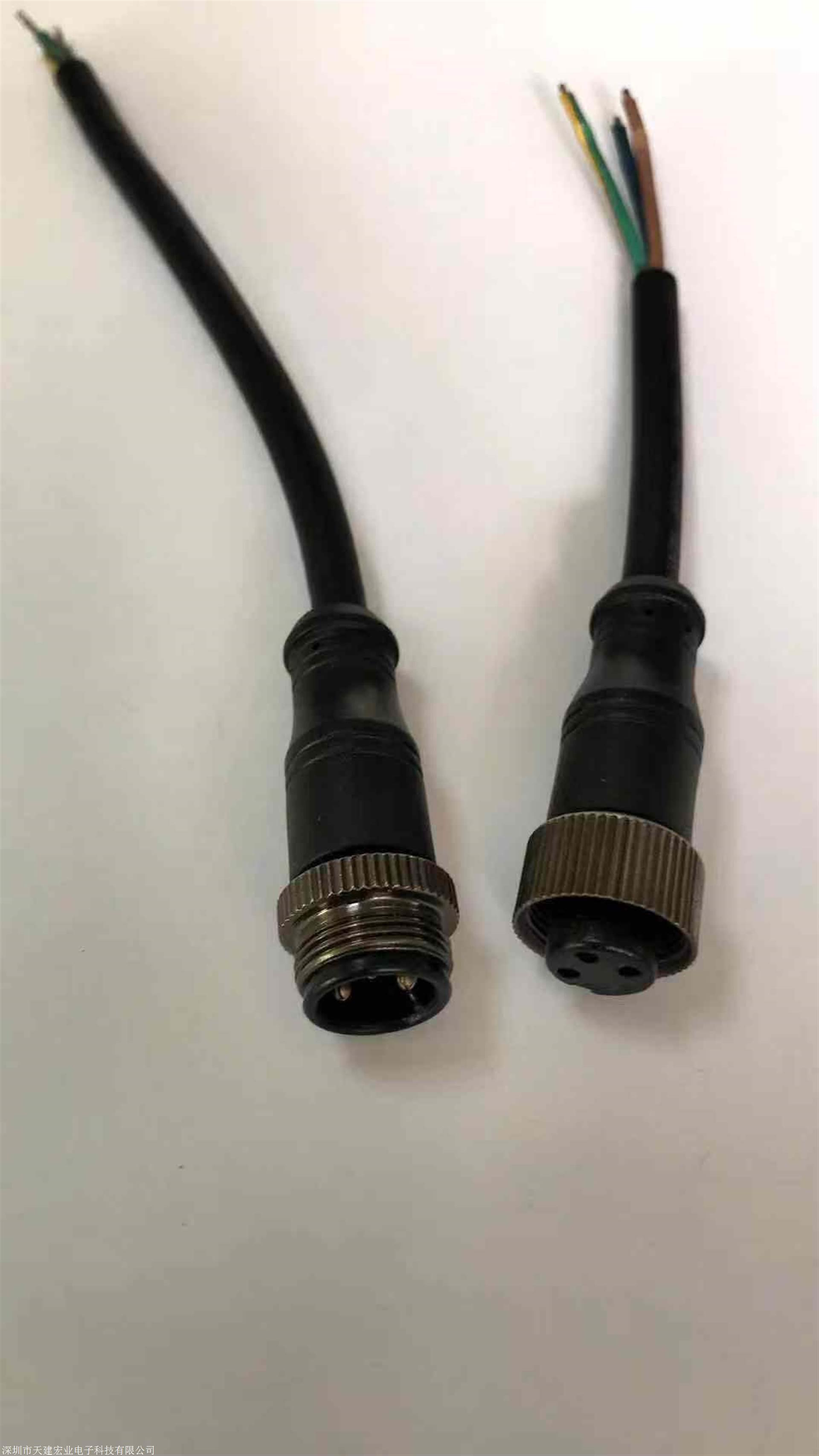 415太阳能锂电池防水插头ip68端子线接头连接器