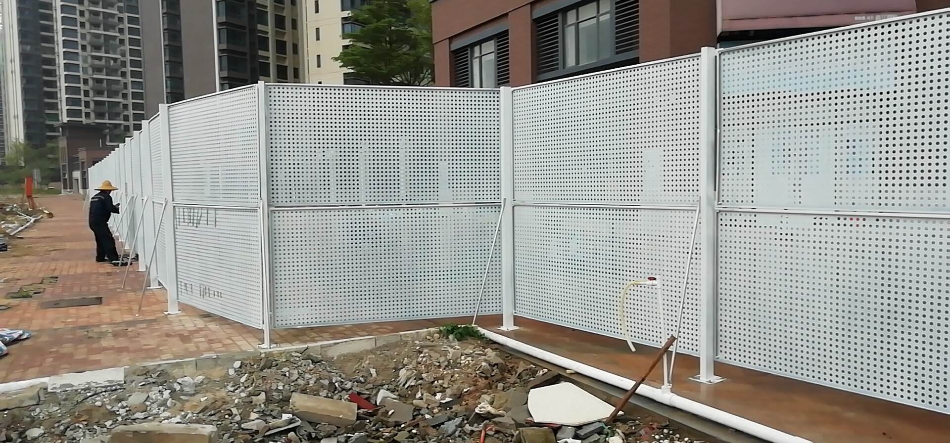 广东中山施工工地订制 装配式施工围挡防风镀锌板 隔离围蔽网