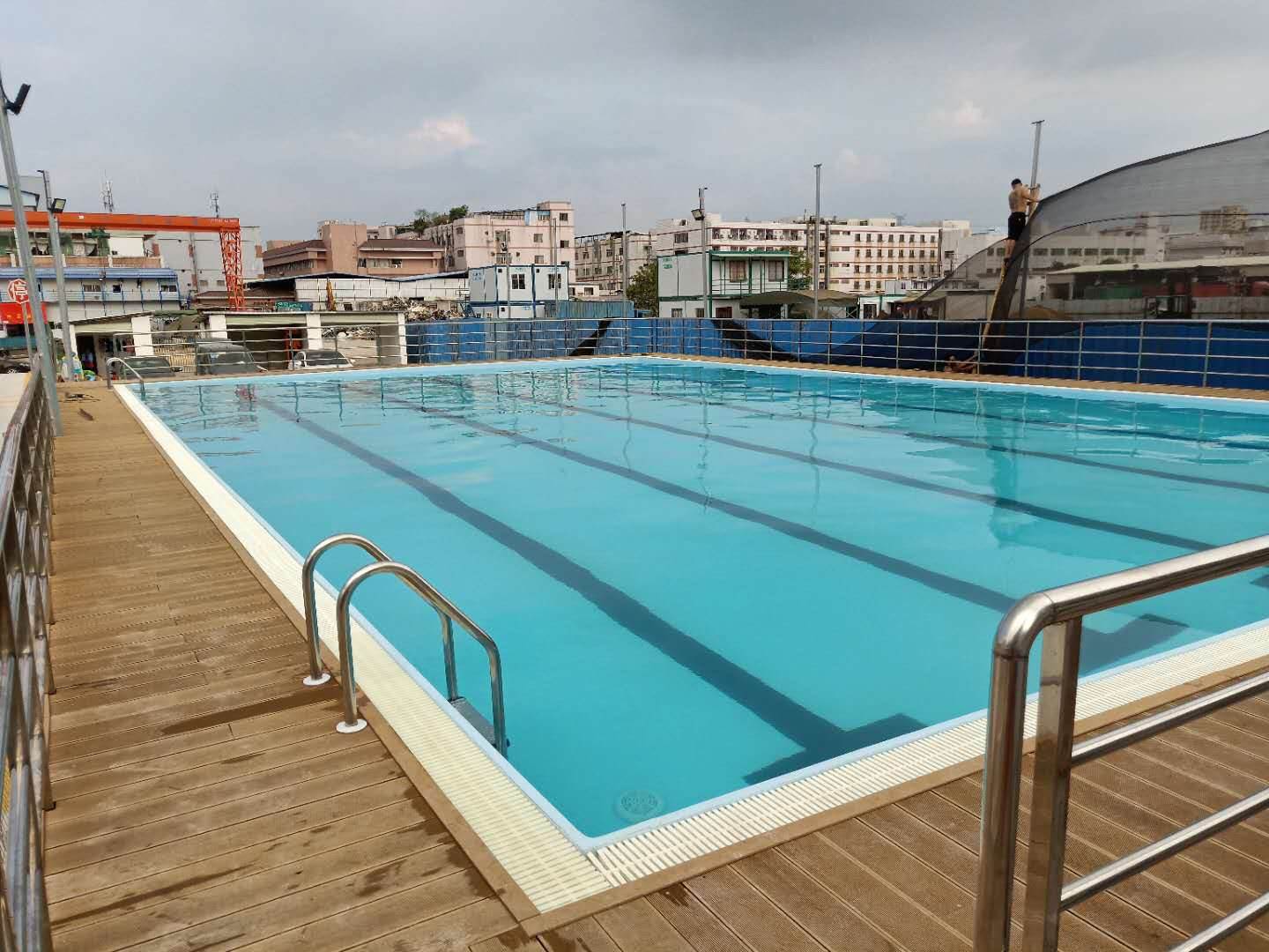 可以降低成本的泳池建造方式钢结构游泳池纵康拆装式泳池设备