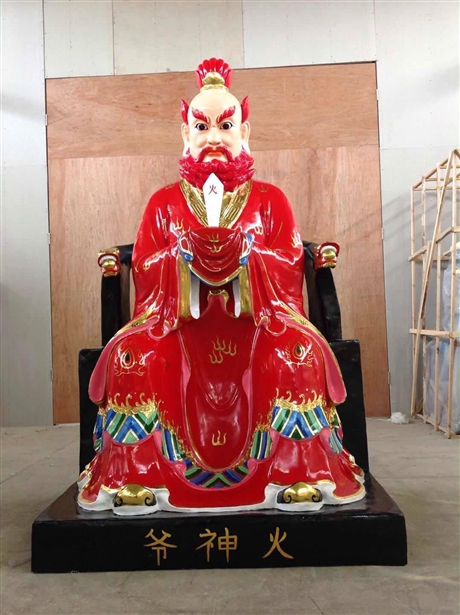 塑钢神像 祝融雕像 火德星君佛