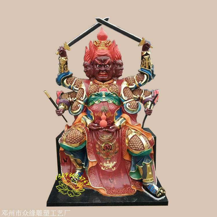 佛像厂家订做火神神像火神祝融佛像玻璃钢彩绘神像