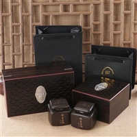 高档木盒茶叶贴木纹纸木盒