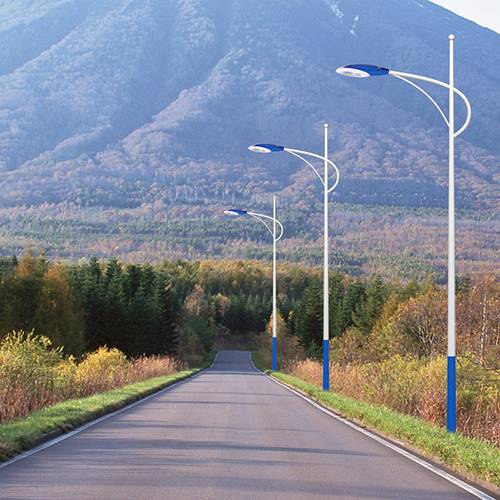 5米6米7米新农村led超亮海螺臂路灯户外防水道路照明太阳能路灯厂