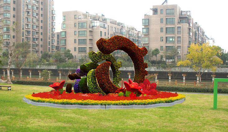 五色草造型-立体花坛-五色草价格