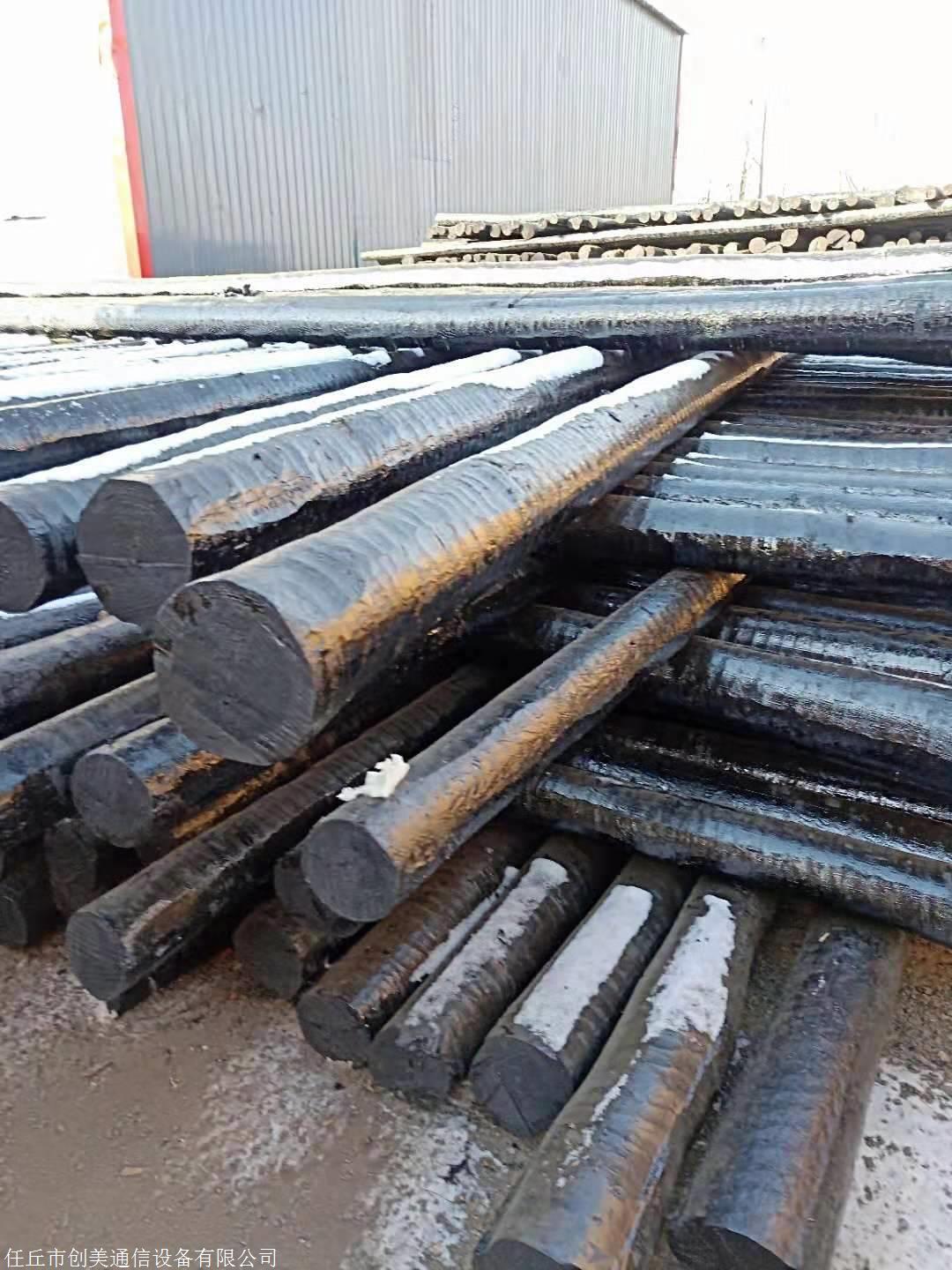 防腐油木杆 油炸杆 油木杆 油木电线杆 横木 通信油木杆 线路铁件