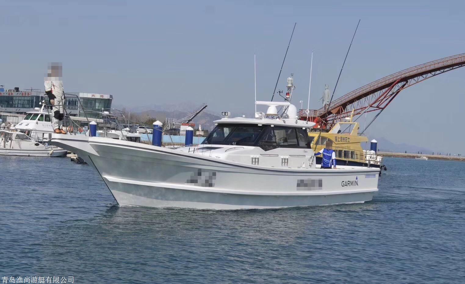 渔尚55尺远洋钓鱼艇玻璃钢海钓船