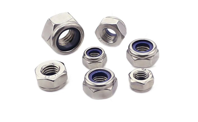 din985铁碳钢尼龙螺母白锌304不锈钢锁紧螺母防松螺母m3m4m20