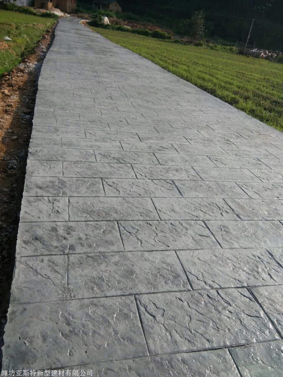 潍坊滨海开发区艺术压花地坪 商品混凝土装饰地坪