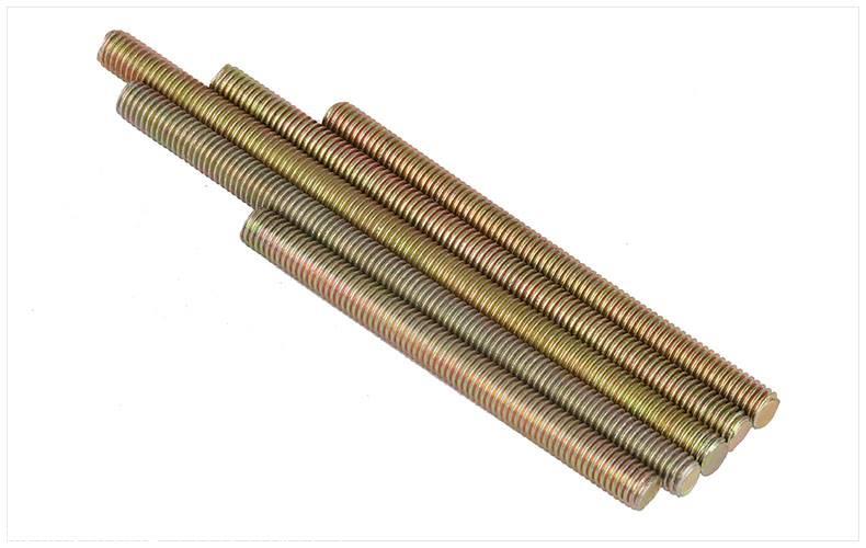 镀彩锌全牙螺杆全螺纹 丝杆牙条通丝双头牙 家具链接螺丝螺栓