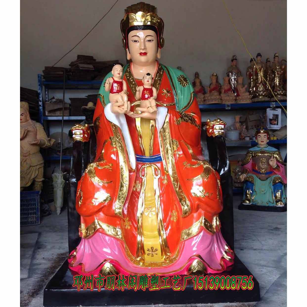 厂家直销树脂玻璃钢佛像观音老母18米托天树脂老母