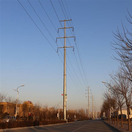 东北电力双线杆分支钢管杆四回钢管杆电力钢管杆型号