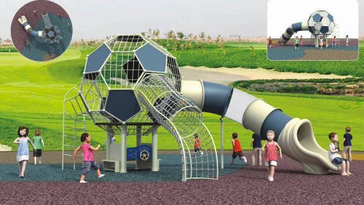 不锈钢滑梯,非标定制儿童公园游乐设备施,原生态木质拓展