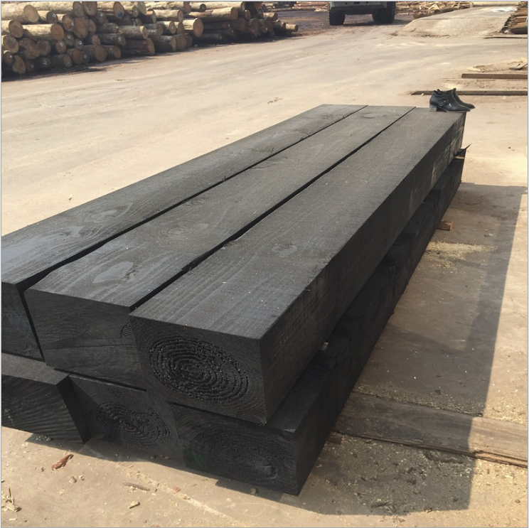 防腐枕木供应油浸枕木多型号规格可定制