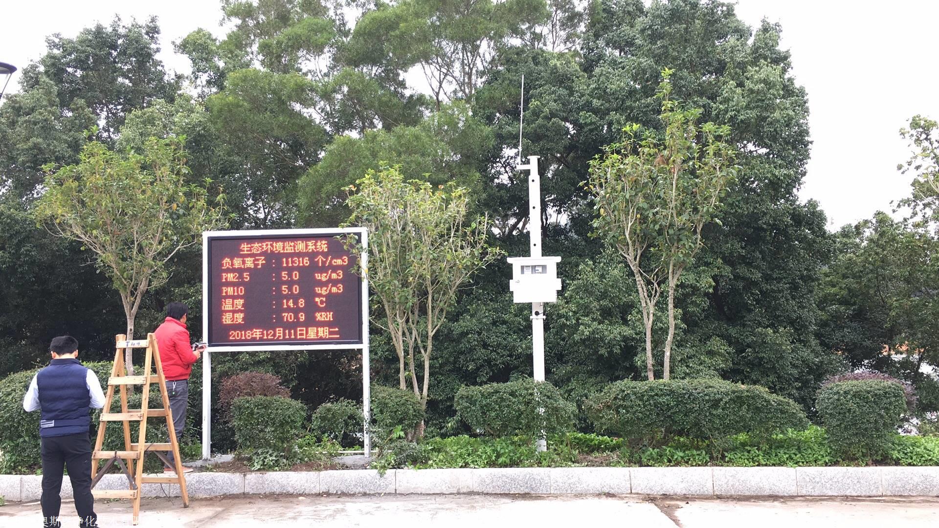 超大屏负氧离子温湿度监测系统