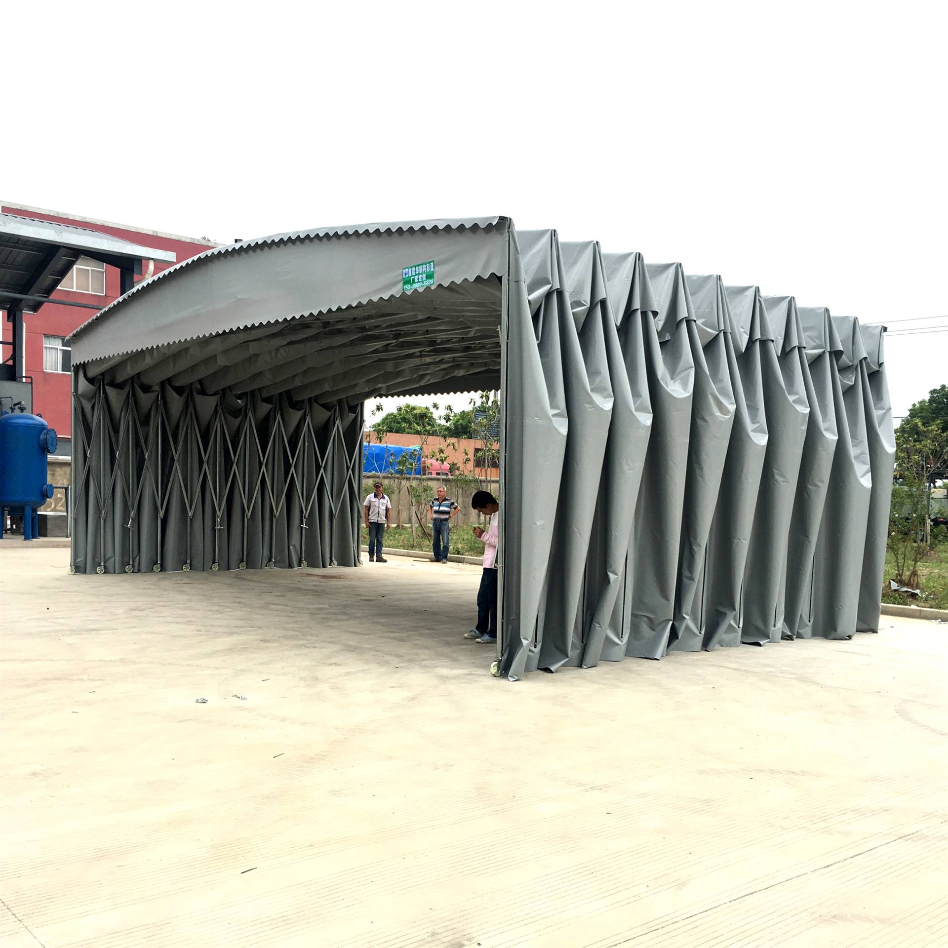 鞍山定制大型推拉雨篷工地施工遮雨棚全国热销环保耐用