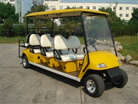 6+2电动高尔夫球车 高尔夫球场专用车 8座敞篷电动观光车