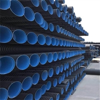 西北中财管道 HDPE增强SN8 双壁波纹管 螺旋双层排污管道